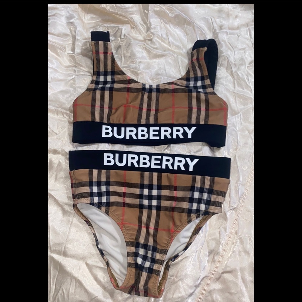 NIB Burberry Girl’s 2 piece Swim Suit